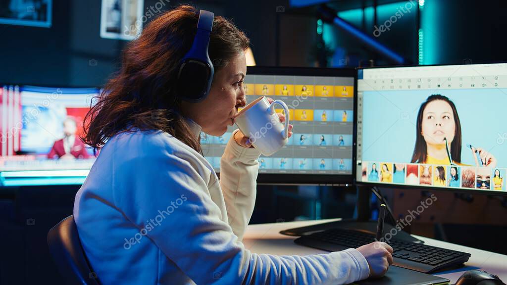 Bildbearbeitung am Monitor